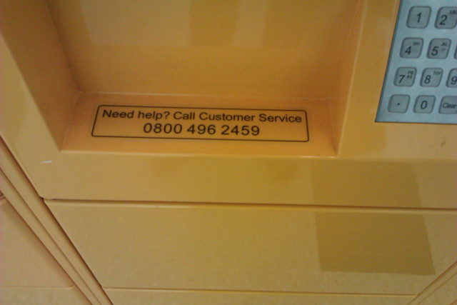 Photograph of click and collect locker