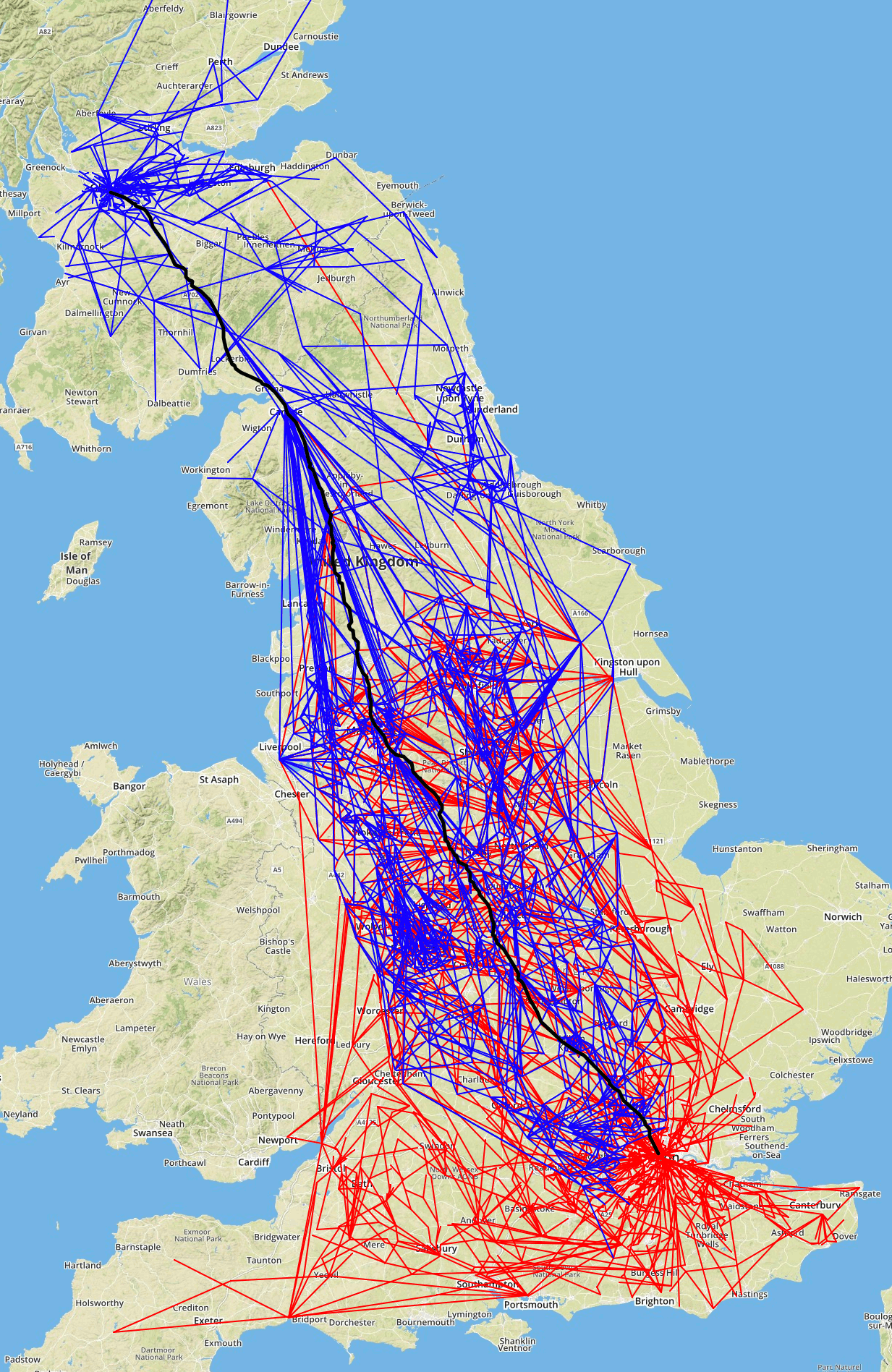 London-to-edinburgh map