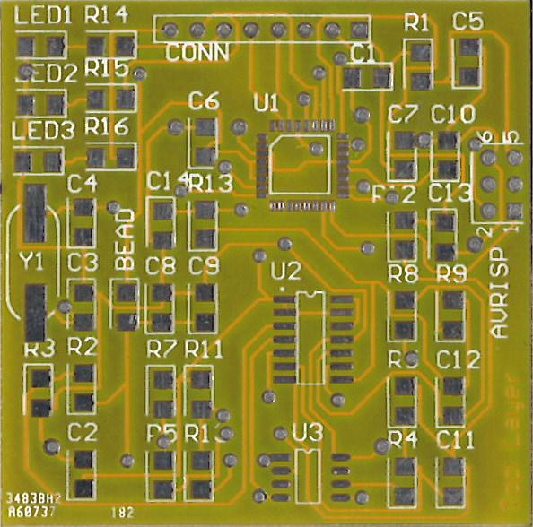 Top side of one board